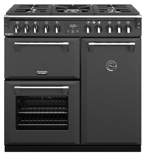 Stoves 444410264 S900DF Richmond Deluxe 90cm Anthracite Dual Fuel Range Cooker