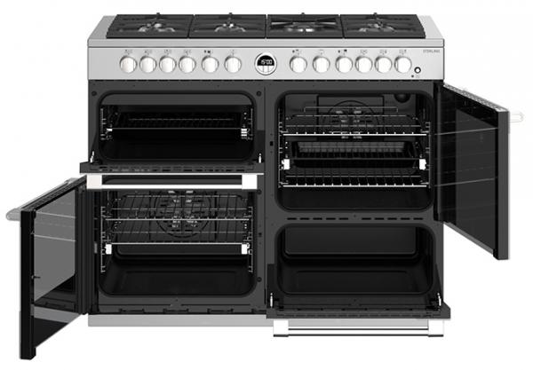 Stoves 444444502 S1100DF Sterling 110cm Stainless Steel Dual Fuel Range Cooker