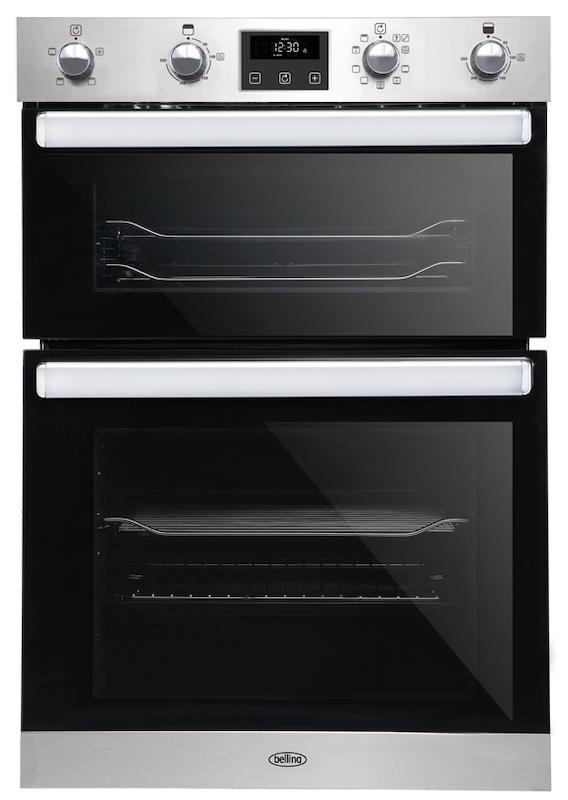 Belling BI902MFCT 444444787 90cm Stainless Steel Built-In Double Oven