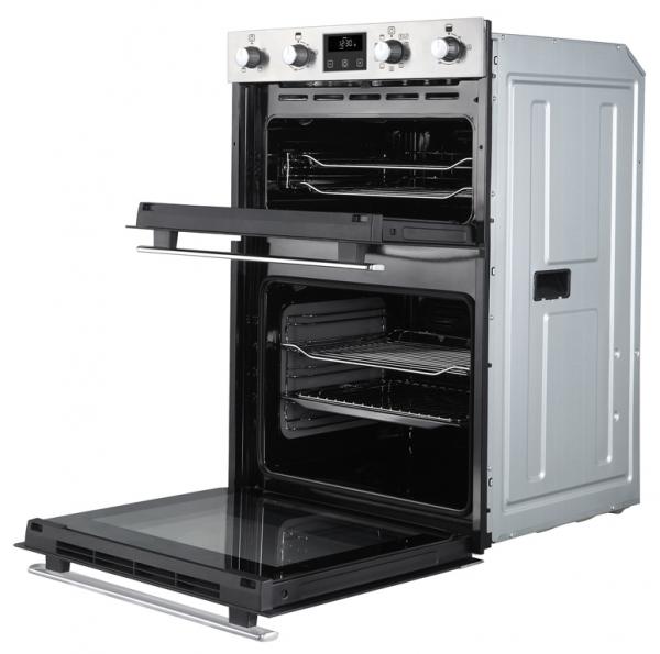 Belling BI902MFCT 444444787 90cm Stainless Steel Built-In Double Oven