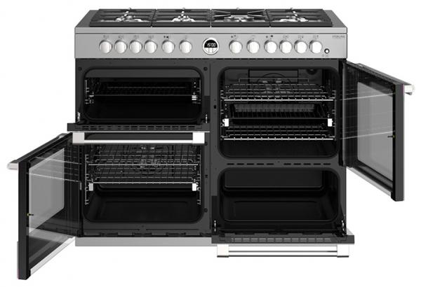 Stoves 444444952 S1100DF Sterling Deluxe 110cm Stainless Steel Dual Fuel Range Cooker	