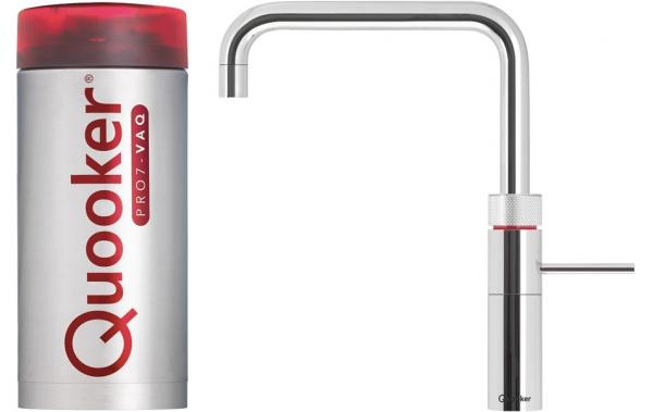 Quooker 7FSCHR PRO7 Fusion Square Polished Chrome Boiling Water Tap