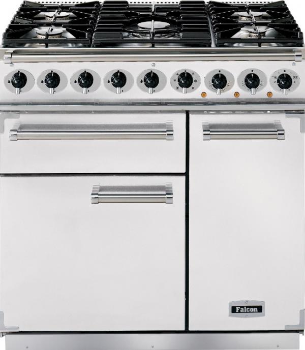 Falcon F900DXDFWH/NM 82380 Deluxe White Dual Fuel Range Cooker