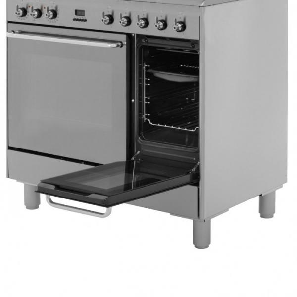 Smeg CC92MX9 90cm Cucina Dual Fuel Silver Range Cooker