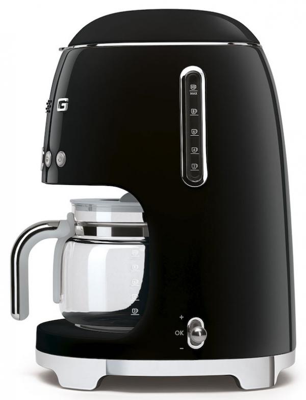 Smeg DCF02BLUK Retro 50's Black Drip Filter Coffee Machine