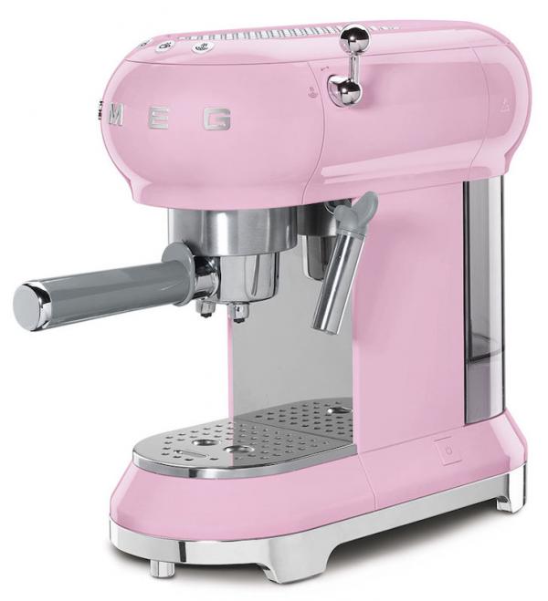Smeg ECF01PKUK 50's Retro Pink Espresso Coffee Machine