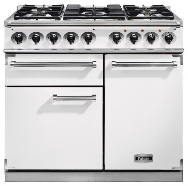 Falcon F1000DXDFWH/NM 98650 1000 Deluxe Dual Fuel White Range Cooker (Display)