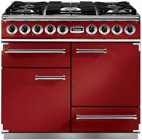 Falcon F1092DXDFRD/NM 87030 1092 Deluxe Dual Fuel Cherry Red Range Cooker