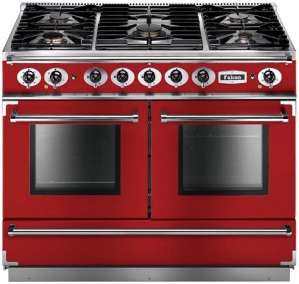 Falcon FCON1092DFRD/NM-EU 87160 1092 Deluxe Continental Cherry Red Dual Fuel Range Cooker
