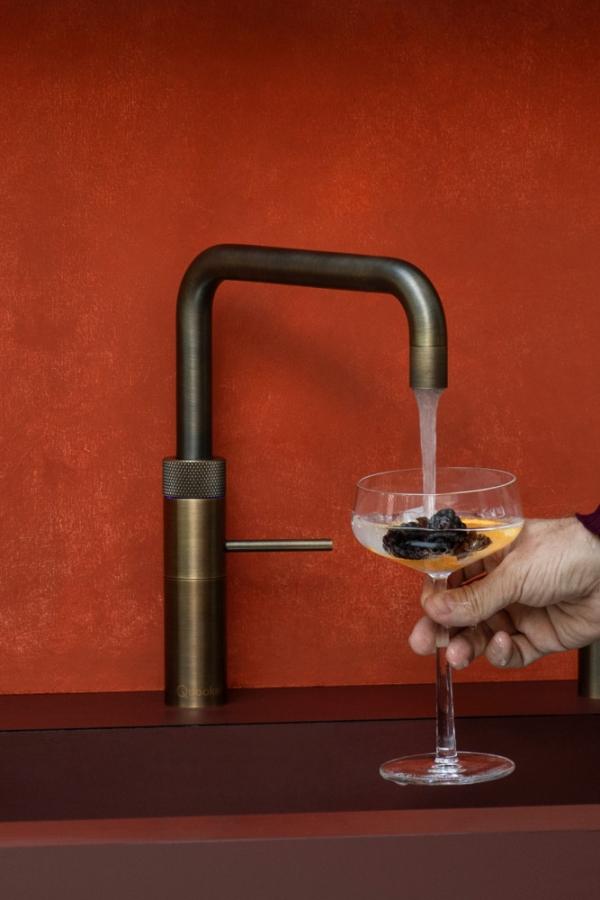 Quooker 3FSPTN PRO3 Fusion Square Patinated Brass Boiling Water Tap