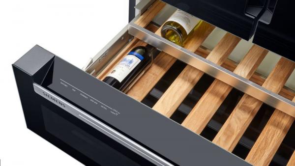 Siemens KF96RSBEA Black French Door Fridge Freezer with Built-In Wine Cooler