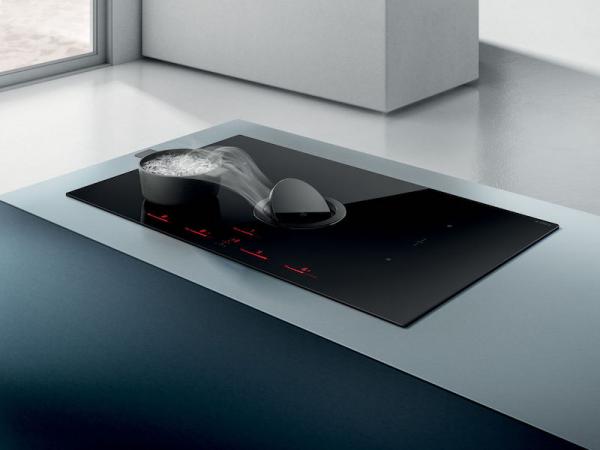 Elica NT-SWITCH-BLK-DO NikolaTesla Switch Black Induction Hob and Ducted Aspiration System	