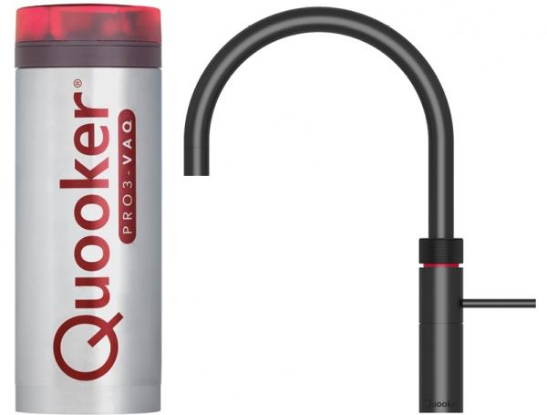 Quooker 3FRBLK PRO3 Fusion Round Black Boiling Water Tap	