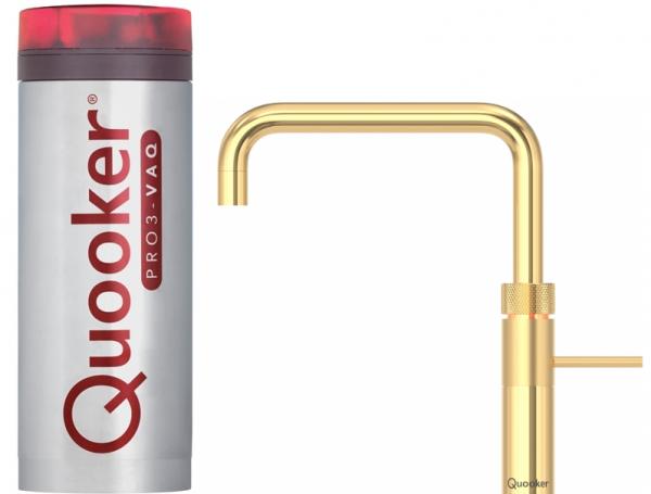 Quooker 3FSGLD PRO3 Fusion Square Gold Boiling Water Tap