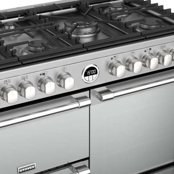 Stoves 444444492 S1000DF Sterling 100cm Stainless Steel Dual Fuel Range Cooker