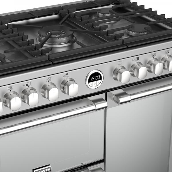 Stoves 444444482 S900DF Sterling 90cm Stainless Steel Dual Fuel Range Cooker