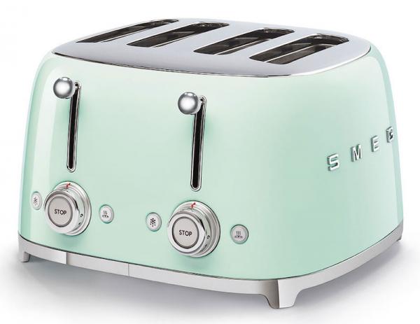 Smeg TSF03PGUK 50's Retro Pastel Green 4 Slice Toaster