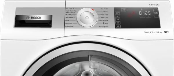 Bosch WDU8H541GB 10/6 White Washer Dryer