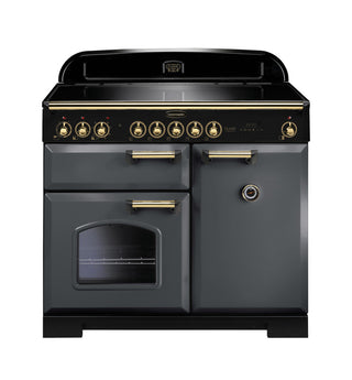 Rangemaster Classic Deluxe 100cm Induction Range Cooker With Brass Trim