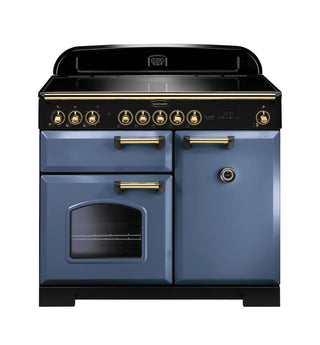 Rangemaster Classic Deluxe 100cm Induction Range Cooker With Brass Trim