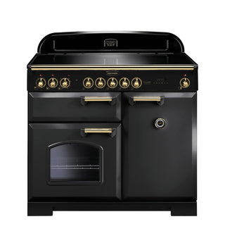 Rangemaster Classic Deluxe 100cm Induction Range Cooker With Brass Trim