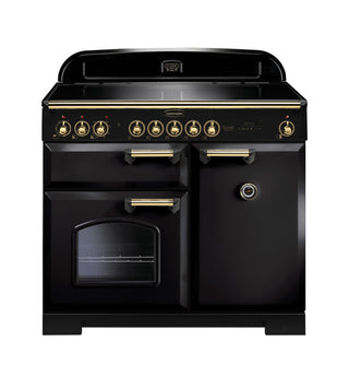 Rangemaster Classic Deluxe 100cm Induction Range Cooker With Brass Trim