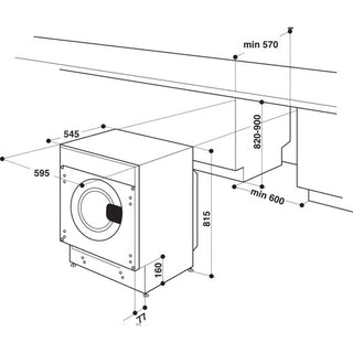 Indesit BIWDIL861485UK Integrated Washer Dryer