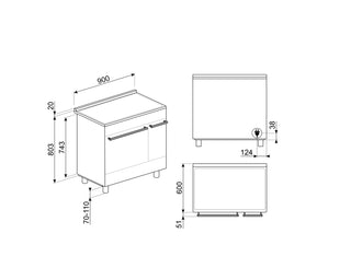 Smeg C92IPX2 90cm Induction Range Cooker
