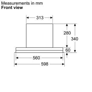 Bosch DBB65CC60B 60cm Integrated Designer Hood