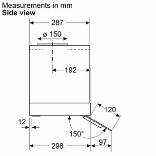 Bosch DBB67DP60B 60cm Integrated Designer Hood