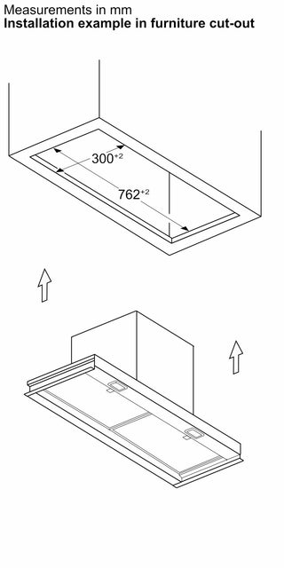 Bosch DBB83BC60B 80cm Integrated Designer Hood