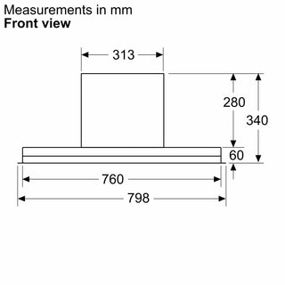 Bosch DBB83BC60B 80cm Integrated Designer Hood