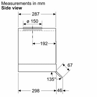 Bosch DBB85CC60B 80cm Integrated Designer Hood
