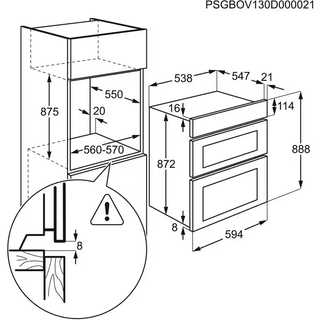 AEG GE7CP61FB Built-In Catalytic Double Oven