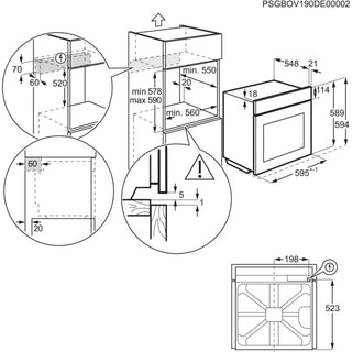AEG GX7PB63FSB Pyrolytic Single Pizza Oven