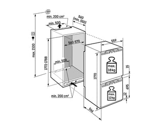 Liebherr ICe5103 Built In Fridge Freezer