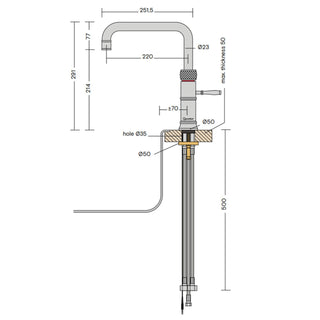 Quooker Classic Fusion Square Boiling Water Tap with Combi Tank (7 Litres)