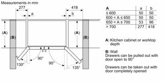 Bosch KAD93ABEP American Style Side by Side Fridge Freezer