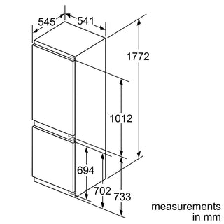 Neff KI7862FF0G Integrated 70/30 Frost Free Fridge Freezer