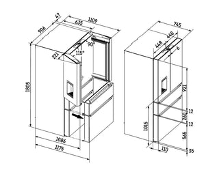 Liebherr MBsddi 9524 French Door Fridge Freezer
