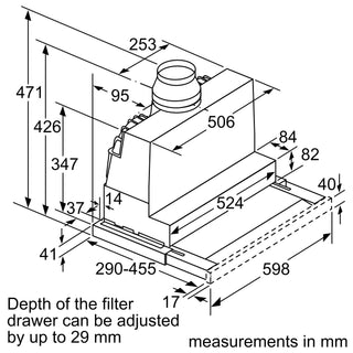 Bosch DFS067A51B Telescopic Hood