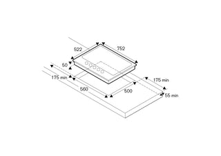 Bertazzoni P755CPRO 75cm Gas Hob