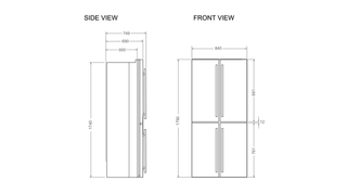 Bertazzoni RCD84F4FXNC Frost Free Fridge Freezer