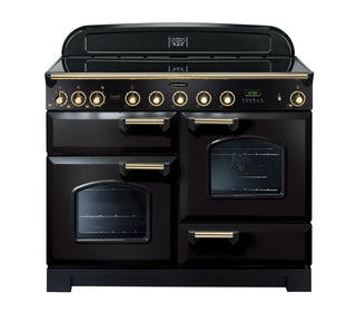 Rangemaster Classic Deluxe 110cm Induction Range Cooker With Brass Trim