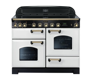 Rangemaster Classic Deluxe 110cm Induction Range Cooker With Brass Trim
