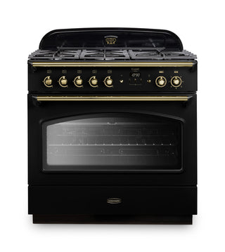 Rangemaster Classic FX 90cm Dual Fuel Range Cooker With Brass Trim