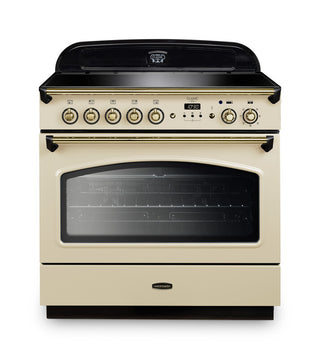 Rangemaster Classic FX 90cm Induction Range Cooker With Brass Trim