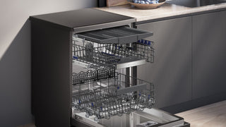 Siemens SN25EC13CE Black Steel Dishwasher