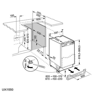 Liebherr UIKo1550 Built-In Pull Out Drawer Larder Fridge