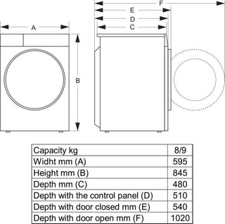 Hisense WD3S8043BW3 8/5kg Washer Dryer